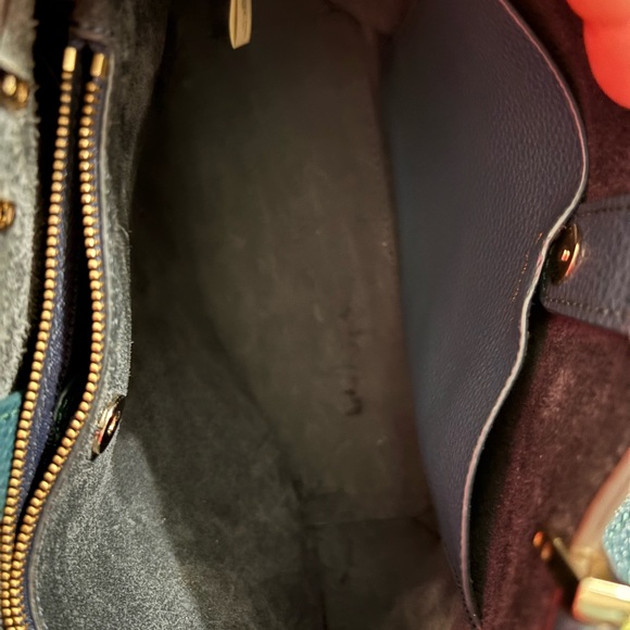 EUC - Kate Spade Teal Blue Bag with detachable Crossbody Strap - Picture 14 of 15